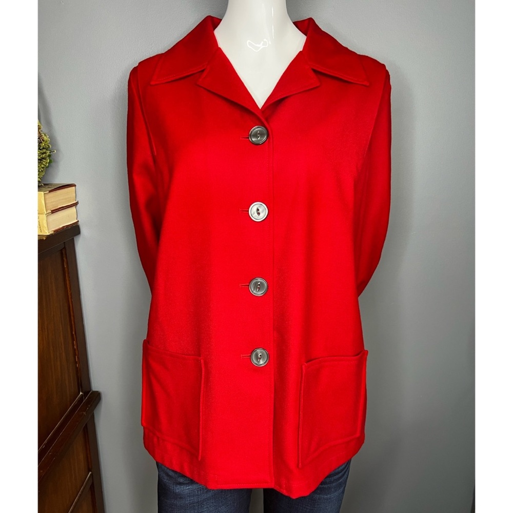 Pendleton : Red Virgin Wool Shacket - image 2